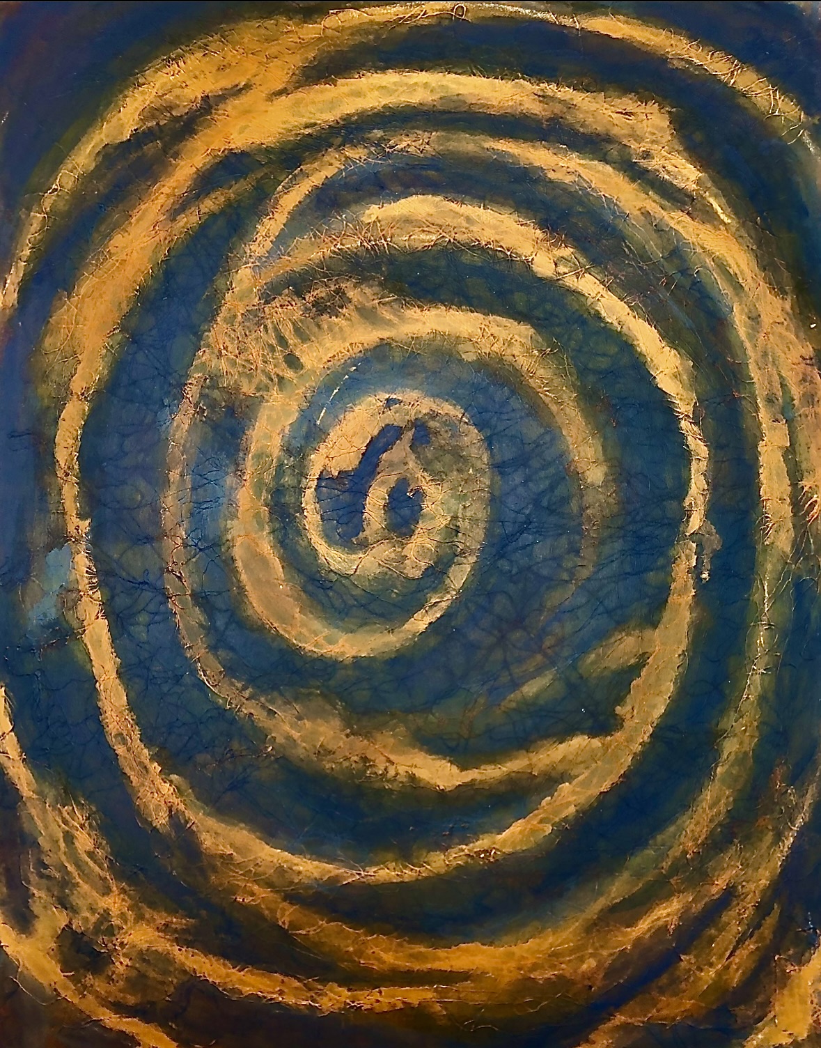 The Veil 1, Acrylic and thread on canvas